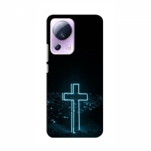 Чехол для Xiaomi 13 Lite - (Христианские) (AlphaPrint) Крест-синий - купить на Floy.com.ua
