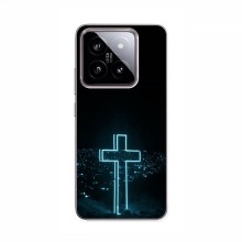 Чехол для Xiaomi 14 - (Христианские) (AlphaPrint) Крест-синий - купить на Floy.com.ua
