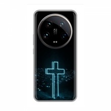 Чехол для Xiaomi 14 Ultra - (Христианские) (AlphaPrint) Крест-синий - купить на Floy.com.ua