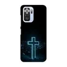 Чехол для Xiaomi Mi 11i - (Христианские) (AlphaPrint) Крест-синий - купить на Floy.com.ua