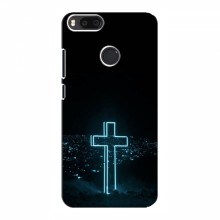 Чехол для Xiaomi Mi A1 / Mi 5X - (Христианские) (AlphaPrint) Крест-синий - купить на Floy.com.ua