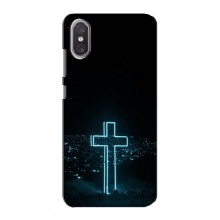 Чехол для Xiaomi Mi8 Pro - (Христианские) (AlphaPrint) Крест-синий - купить на Floy.com.ua
