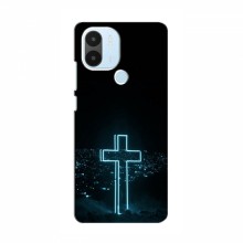 Чехол для Xiaomi POCO C50 - (Христианские) (AlphaPrint) Крест-синий - купить на Floy.com.ua