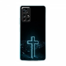 Чехол для Xiaomi POCO M4 Pro 5G - (Христианские) (AlphaPrint) Крест-синий - купить на Floy.com.ua