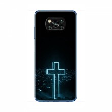 Чехол для Xiaomi POCO X3 - (Христианские) (AlphaPrint) Крест-синий - купить на Floy.com.ua