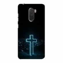 Чехол для Xiaomi Pocophone F1 - (Христианские) (AlphaPrint) Крест-синий - купить на Floy.com.ua