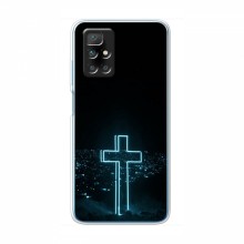 Чехол для Xiaomi Redmi 10 - (Христианские) (AlphaPrint) Крест-синий - купить на Floy.com.ua