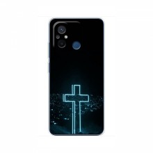 Чехол для Xiaomi Redmi 12C - (Христианские) (AlphaPrint) Крест-синий - купить на Floy.com.ua