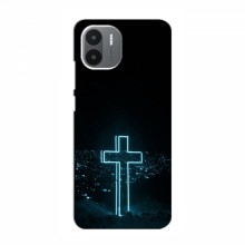 Чехол для Xiaomi Redmi A2 - (Христианские) (AlphaPrint) Крест-синий - купить на Floy.com.ua