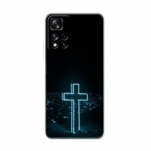 Чехол для Xiaomi Redmi Note 11 Pro Plus - (Христианские) (AlphaPrint) Крест-синий - купить на Floy.com.ua