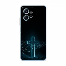 Чехол для Xiaomi Redmi Note 12 (4G) - (Христианские) (AlphaPrint) Крест-синий - купить на Floy.com.ua