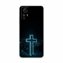 Чехол для Xiaomi Redmi Note 12s - (Христианские) (AlphaPrint) Крест-синий - купить на Floy.com.ua