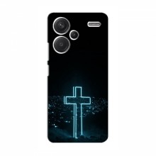 Чехол для Xiaomi Redmi Note 13 Pro Plus - (Христианские) (AlphaPrint) Крест-синий - купить на Floy.com.ua