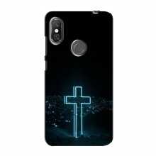 Чехол для Xiaomi Redmi Note 6 Pro - (Христианские) (AlphaPrint) Крест-синий - купить на Floy.com.ua