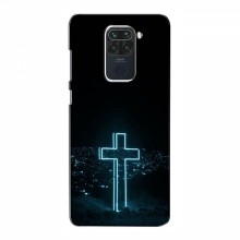 Чехол для Xiaomi Redmi Note 9 - (Христианские) (AlphaPrint) Крест-синий - купить на Floy.com.ua
