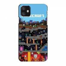 Чехол Майнкрафт для Айфон 12 (AlphaPrint) Minecraft