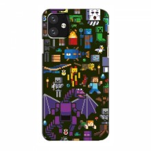 Чехол Майнкрафт для Айфон 12 (AlphaPrint) Minecraft Персонажи minecraft - купить на Floy.com.ua