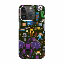 Чехол Майнкрафт для Айфон 15 Про Макс (AlphaPrint) Minecraft