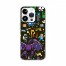 Чехол Майнкрафт для Айфон 16 Про Макс (AlphaPrint) Minecraft Персонажи minecraft - купить на Floy.com.ua