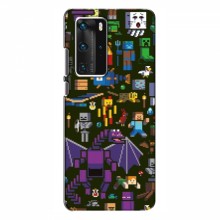 Чехол Майнкрафт для Huawei P40 Pro (AlphaPrint) Minecraft Персонажи minecraft - купить на Floy.com.ua