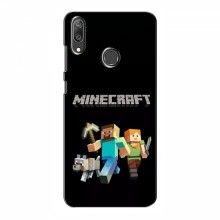 Чехол Майнкрафт для Huawei Y7 2019 (AlphaPrint) Minecraft Герои Майнкрафт - купить на Floy.com.ua