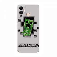 Чехол Майнкрафт для Инфиникс Хот 12 Плей (AlphaPrint) Minecraft Персонаж Майнкрафт - купить на Floy.com.ua