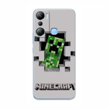 Чехол Майнкрафт для Инфиникс Хот 20и (AlphaPrint) Minecraft Персонаж Майнкрафт - купить на Floy.com.ua