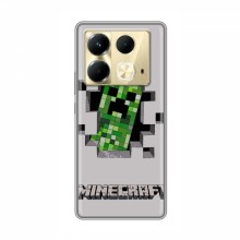 Чехол Майнкрафт для Инфиникс Ноут 40 (AlphaPrint) Minecraft Персонаж Майнкрафт - купить на Floy.com.ua