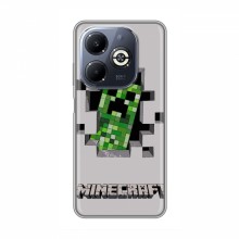 Чехол Майнкрафт для Инфиникс Смарт 8 Плюс (AlphaPrint) Minecraft
