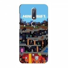 Чехол Майнкрафт для Нокиа 6.1 Плюс (AlphaPrint) Minecraft - купить на Floy.com.ua