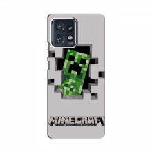Чехол Майнкрафт для Мото Ейдж 40 Про (AlphaPrint) Minecraft Персонаж Майнкрафт - купить на Floy.com.ua