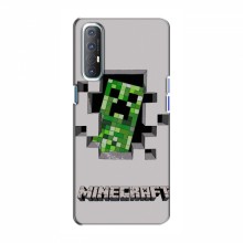 Чехол Майнкрафт для Оппо Рено 3 (AlphaPrint) Minecraft Персонаж Майнкрафт - купить на Floy.com.ua