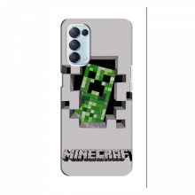 Чехол Майнкрафт для Оппо Рено 5 (4G) (AlphaPrint) Minecraft Персонаж Майнкрафт - купить на Floy.com.ua