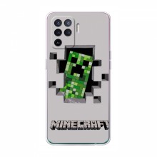 Чехол Майнкрафт для Оппо Рено 5 Лайт (AlphaPrint) Minecraft Персонаж Майнкрафт - купить на Floy.com.ua