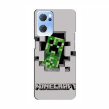 Чехол Майнкрафт для Оппо Рено 7 (5G) (AlphaPrint) Minecraft Персонаж Майнкрафт - купить на Floy.com.ua