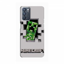 Чехол Майнкрафт для Оппо Рено 6 (5G) (AlphaPrint) Minecraft Персонаж Майнкрафт - купить на Floy.com.ua