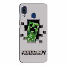 Чехол Майнкрафт для Самсунг А20 (2019) (AlphaPrint) Minecraft Персонаж Майнкрафт - купить на Floy.com.ua