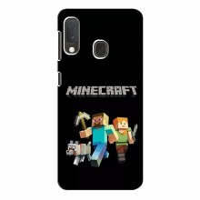 Чехол Майнкрафт для Samsung Galaxy A20e (AlphaPrint) Minecraft Герои Майнкрафт - купить на Floy.com.ua
