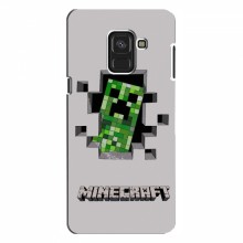 Чехол Майнкрафт для Samsung A8, A8 2018, A530F (AlphaPrint) Minecraft Персонаж Майнкрафт - купить на Floy.com.ua
