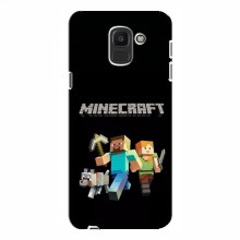 Чехол Майнкрафт для Samsung J6 2018 (AlphaPrint) Minecraft Герои Майнкрафт - купить на Floy.com.ua