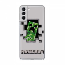 Чехол Майнкрафт для Самсунг С21 (AlphaPrint) Minecraft Персонаж Майнкрафт - купить на Floy.com.ua