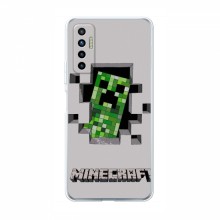 Чехол Майнкрафт для Техно Камон 17п (AlphaPrint) Minecraft Персонаж Майнкрафт - купить на Floy.com.ua