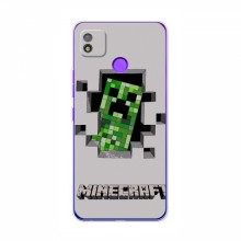 Чехол Майнкрафт для Техно Поп 4 (AlphaPrint) Minecraft Персонаж Майнкрафт - купить на Floy.com.ua