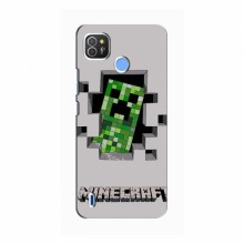 Чехол Майнкрафт для Техно Поп 4 ЛТЕ (AlphaPrint) Minecraft Персонаж Майнкрафт - купить на Floy.com.ua