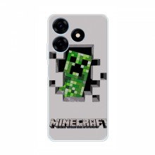 Чехол Майнкрафт для Техно Спарк 10 (AlphaPrint) Minecraft Персонаж Майнкрафт - купить на Floy.com.ua