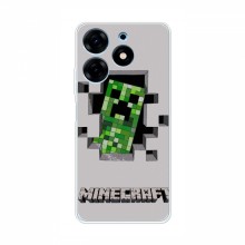 Чехол Майнкрафт для Техно Спарк 10 Про (AlphaPrint) Minecraft Персонаж Майнкрафт - купить на Floy.com.ua