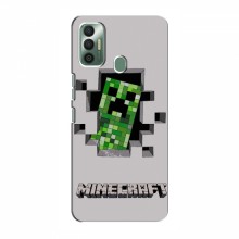 Чехол Майнкрафт для Техно Спарк 7 (AlphaPrint) Minecraft Персонаж Майнкрафт - купить на Floy.com.ua