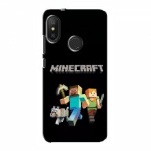 Чехол Майнкрафт для Xiaomi Redmi 6 Pro (AlphaPrint) Minecraft Герои Майнкрафт - купить на Floy.com.ua