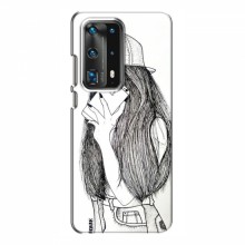 Чехол с печатью (Мода) для Huawei P40 (AlphaPrint) Арт-девушка - купить на Floy.com.ua