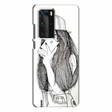 Чехол с печатью для Huawei P40 Pro - (Мода) (AlphaPrint) Арт-девушка - купить на Floy.com.ua